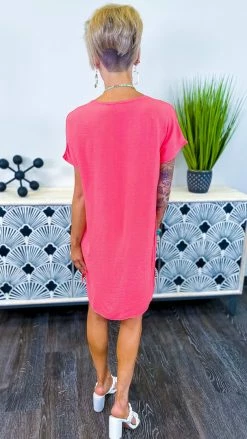 The ZigZag Stripe Coral Pure Memories Dress