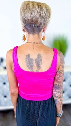 The ZigZag Stripe Bramis Pink Crop Brami