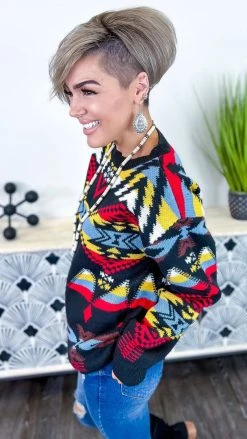 The ZigZag Stripe Adventurous Mind Sweater TOPS & TUNICS