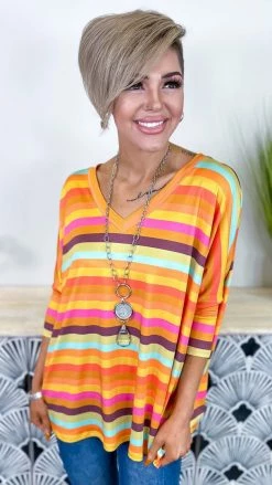 The ZigZag Stripe Afternoon Essential Top