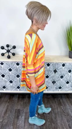 The ZigZag Stripe Afternoon Essential Top