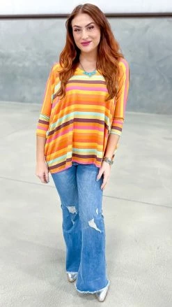 The ZigZag Stripe Afternoon Essential Top