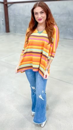 The ZigZag Stripe Afternoon Essential Top