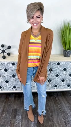 The ZigZag Stripe Afternoon Essential Top