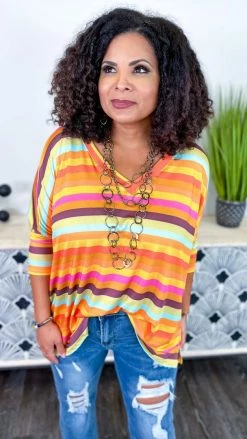 The ZigZag Stripe Afternoon Essential Top