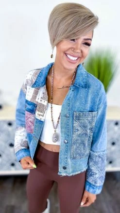 Easel All Patched Up Denim Jacket
