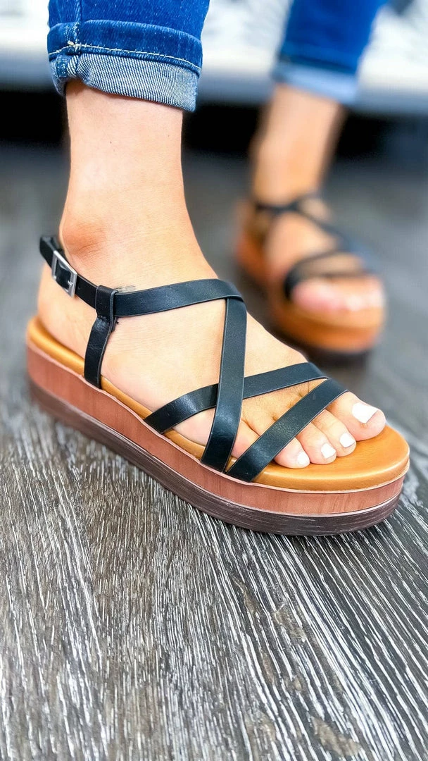 LA Shoe King SHOES Alyssa Platform Sandals