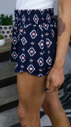 The ZigZag Stripe BOTTOMS Aztec Campus Crush Shorts [NO RETURNS]