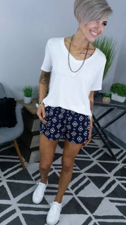 The ZigZag Stripe BOTTOMS Aztec Campus Crush Shorts [NO RETURNS]