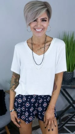 The ZigZag Stripe BOTTOMS Aztec Campus Crush Shorts [NO RETURNS]