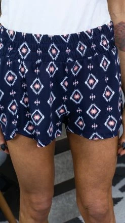 The ZigZag Stripe BOTTOMS Aztec Campus Crush Shorts [NO RETURNS]