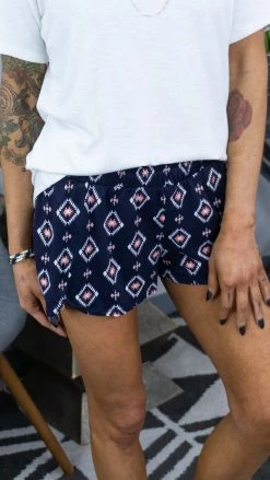 The ZigZag Stripe BOTTOMS Aztec Campus Crush Shorts [NO RETURNS]