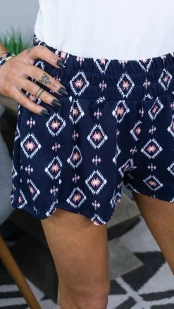 The ZigZag Stripe BOTTOMS Aztec Campus Crush Shorts [NO RETURNS]