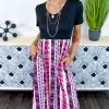 The ZigZag Stripe Aztec Euphoria Maxi Dress