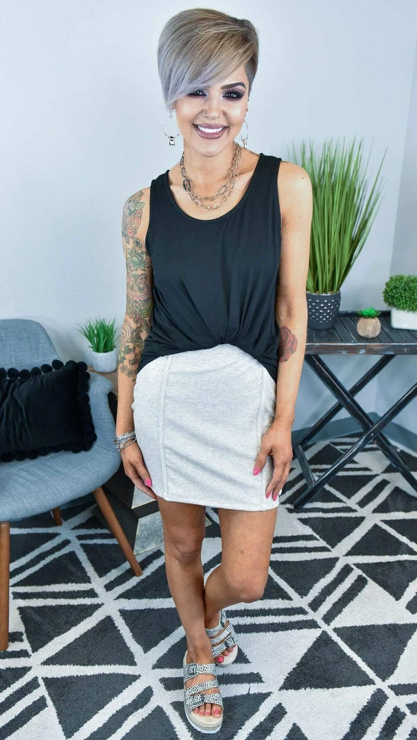 White Birch FINAL SALE // Beige Final Decision Skirt