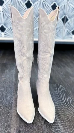 Let's See Style SHOES Beige Samara Boots