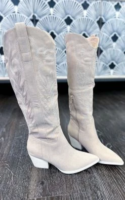 Let's See Style SHOES Beige Samara Boots