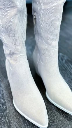 Let's See Style SHOES Beige Samara Boots