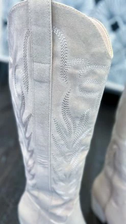 Let's See Style SHOES Beige Samara Boots