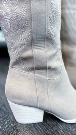 Let's See Style SHOES Beige Samara Boots