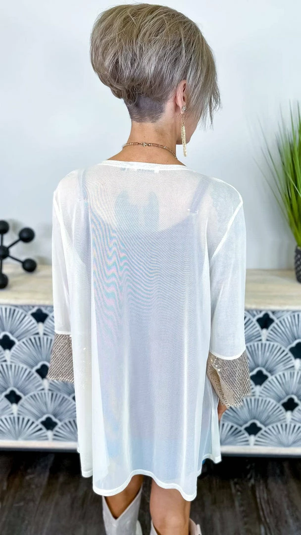 Origami Beige Step Above Simple Cardigan