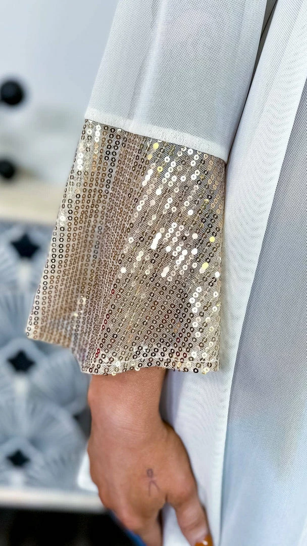 Origami Beige Step Above Simple Cardigan