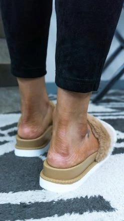 Chinese Laundry Beige Treat Softy Sandals [NO RETURNS]