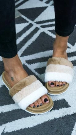 Chinese Laundry Beige Treat Softy Sandals [NO RETURNS]