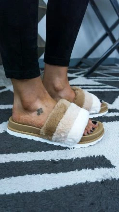 Chinese Laundry Beige Treat Softy Sandals [NO RETURNS]