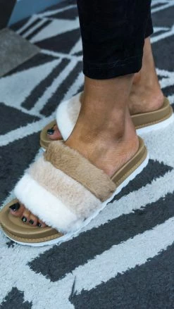 Chinese Laundry Beige Treat Softy Sandals [NO RETURNS]