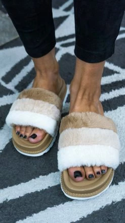 Chinese Laundry Beige Treat Softy Sandals [NO RETURNS]