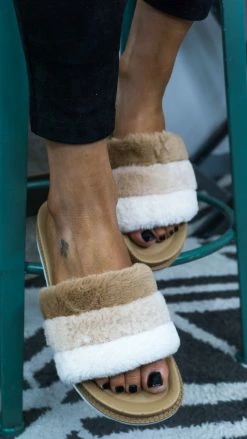 Chinese Laundry Beige Treat Softy Sandals [NO RETURNS]