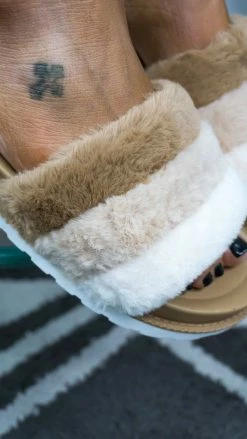 Chinese Laundry Beige Treat Softy Sandals [NO RETURNS]