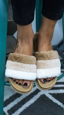 Chinese Laundry Beige Treat Softy Sandals [NO RETURNS]