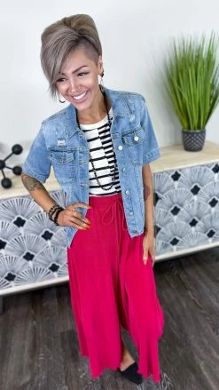 The ZigZag Stripe Berry Lush Embrace Pants