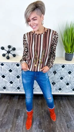 The ZigZag Stripe Biggest Claim Top TOPS & TUNICS