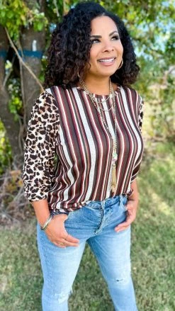 The ZigZag Stripe Biggest Claim Top TOPS & TUNICS