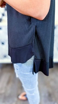 The ZigZag Stripe TOPS & TUNICS Black A Cut Above Top