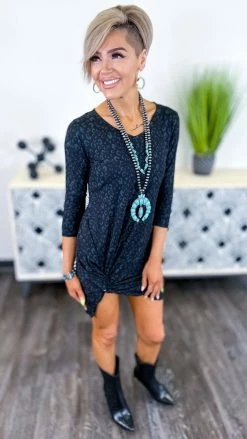 The ZigZag Stripe Black All I Know Dress