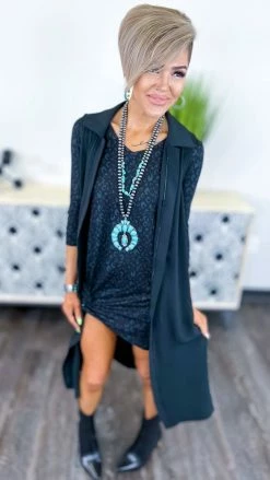 The ZigZag Stripe Black All I Know Dress