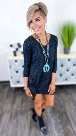 The ZigZag Stripe Black All I Know Dress