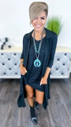 The ZigZag Stripe Black All I Know Dress