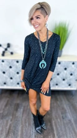 The ZigZag Stripe Black All I Know Dress