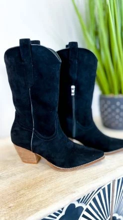 Let's See Style Black Arisa Boots SHOES