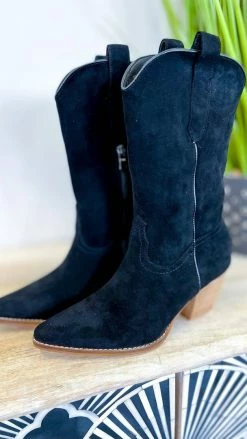 Let's See Style Black Arisa Boots SHOES