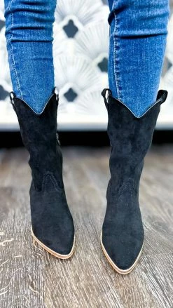 Let's See Style Black Arisa Boots SHOES