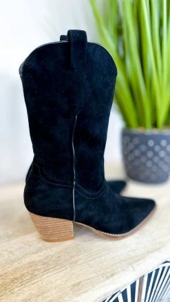 Let's See Style Black Arisa Boots SHOES