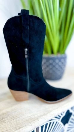 Let's See Style Black Arisa Boots SHOES