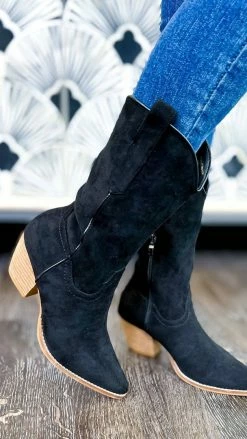 Let's See Style Black Arisa Boots SHOES