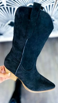 Let's See Style Black Arisa Boots SHOES